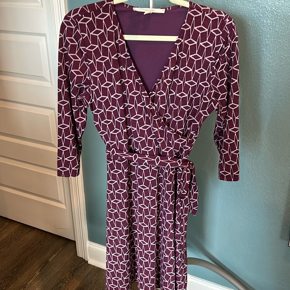 Burgundy wrap dress